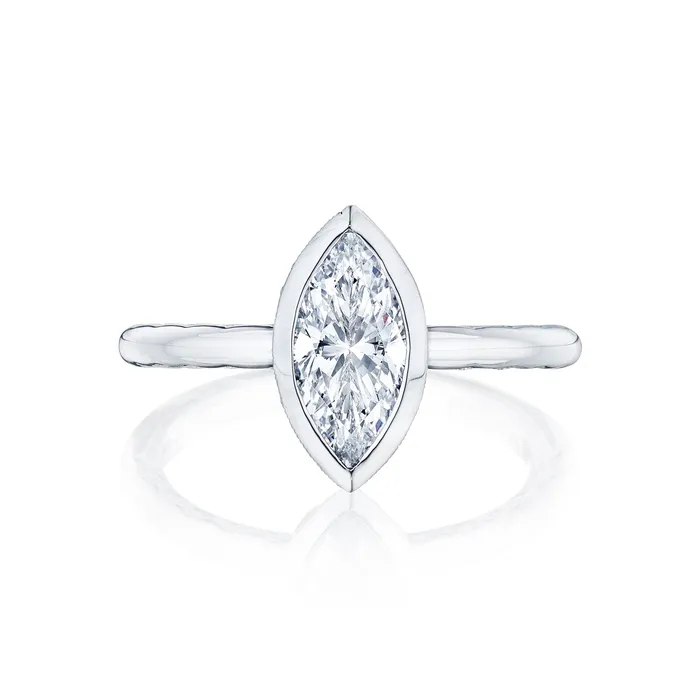 Tacori 18k White Gold Starlit Marquise Diamond Engagement Ring Setting 001 CTW International Diamond Center Rings Tacori 18k White Gold Starlit Marquise Diamond Engagement Ring Setting 001 CTW International Diamond Center Rings