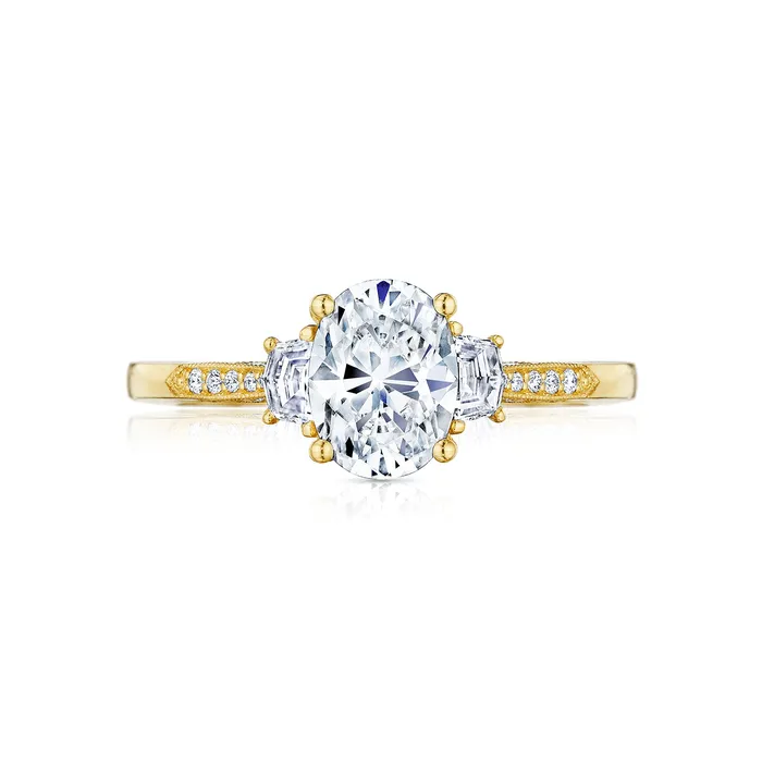 Tacori 18k Yellow Gold Simply Tacori Oval Diamond Engagement Ring Setting 034 CTW International Diamond Center Rings Tacori 18k Yellow Gold Simply Tacori Oval Diamond Engagement Ring Setting 034 CTW International Diamond Center Rings