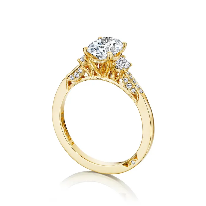 Tacori 18k Yellow Gold Simply Tacori Oval Diamond Engagement Ring Setting 034 CTW International Diamond Center Rings Tacori 18k Yellow Gold Simply Tacori Oval Diamond Engagement Ring Setting 034 CTW International Diamond Center Rings