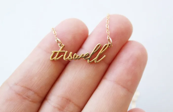 The Little Catholic Necklaces It is well with my Soul Necklace