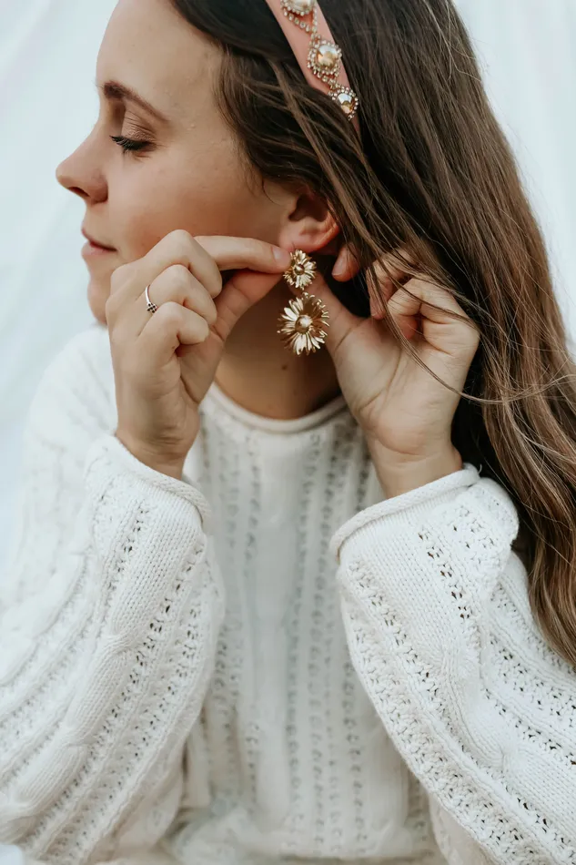 TheLittleCatholic Earrings Marys Garden Earrings