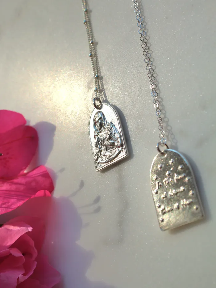 TheLittleCatholic Necklaces St Catherine of Sweden Necklace in Sterling Silver