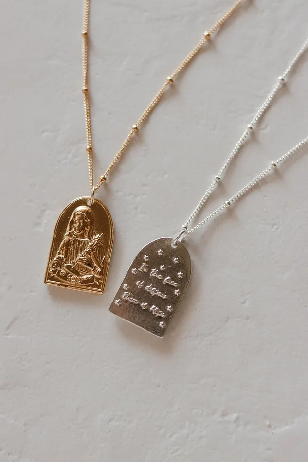 TheLittleCatholic Necklaces St Catherine of Sweden Necklace in Sterling Silver