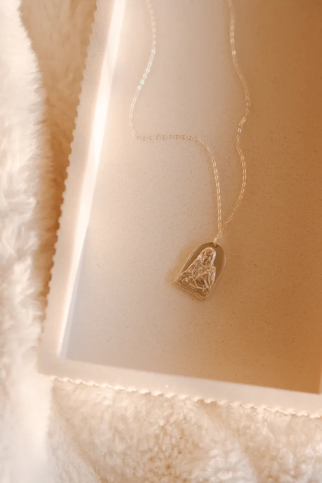 TheLittleCatholic Necklaces St Catherine of Sweden Necklace in Sterling Silver