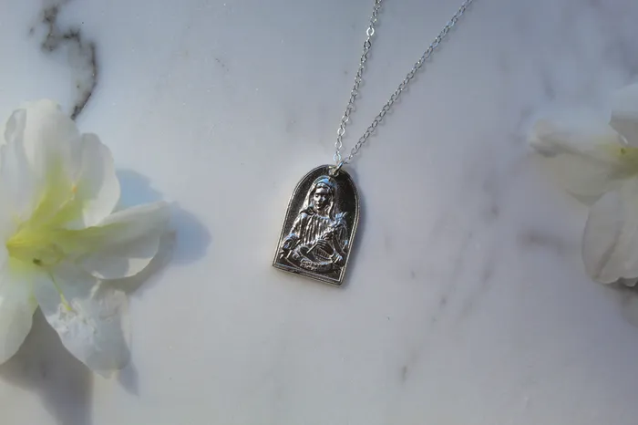 TheLittleCatholic Necklaces St Catherine of Sweden Necklace in Sterling Silver