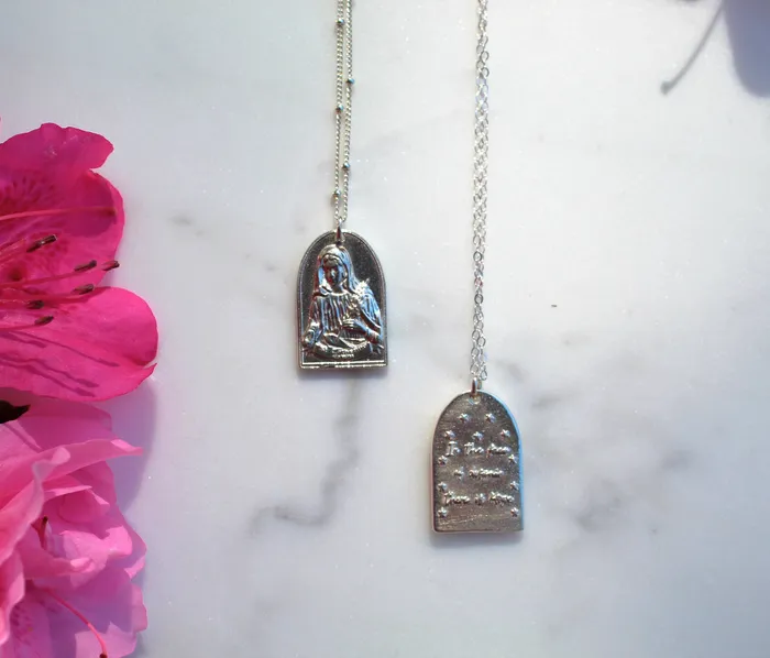 TheLittleCatholic Necklaces St Catherine of Sweden Necklace in Sterling Silver