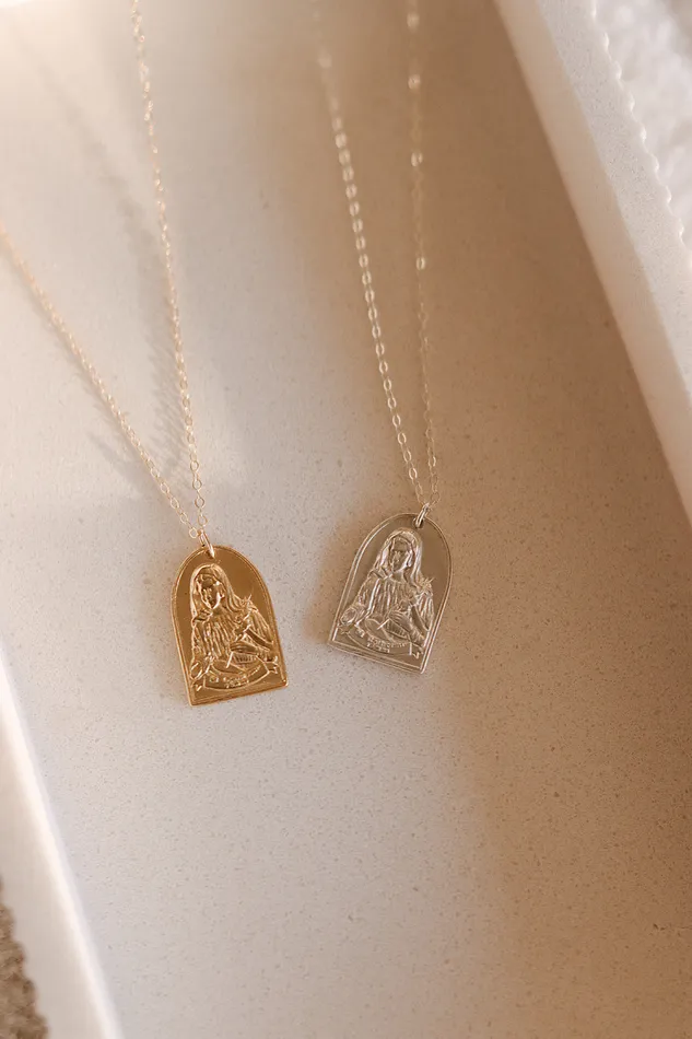 TheLittleCatholic Necklaces St Catherine of Sweden Necklace in Sterling Silver