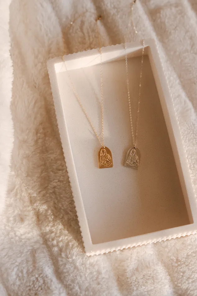 TheLittleCatholic Necklaces St Catherine of Sweden Necklace in Sterling Silver