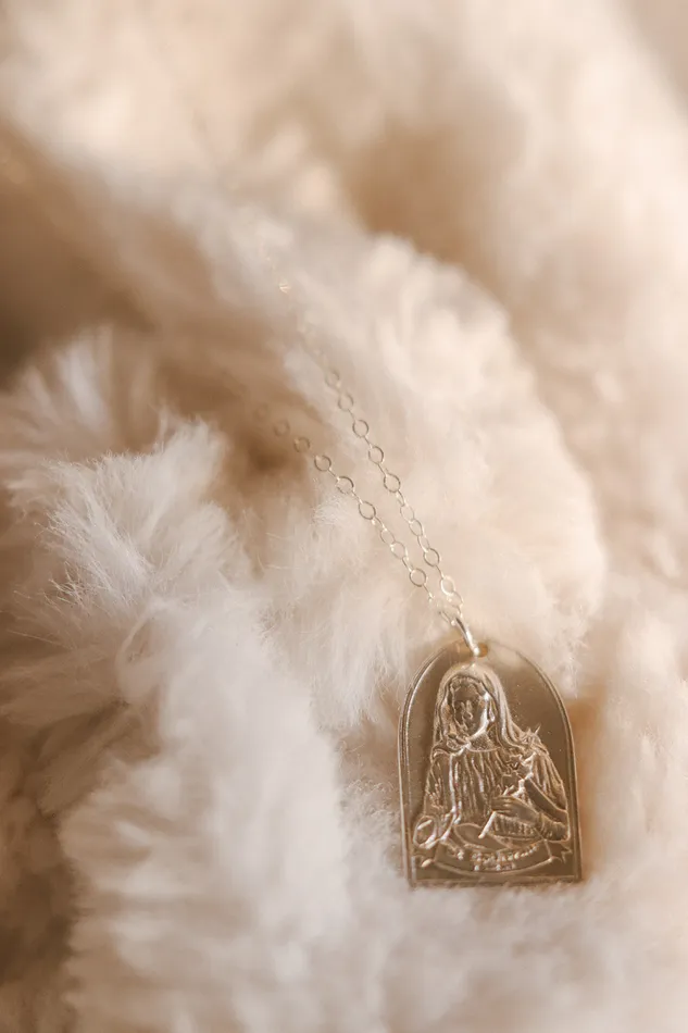 TheLittleCatholic Necklaces St Catherine of Sweden Necklace in Sterling Silver