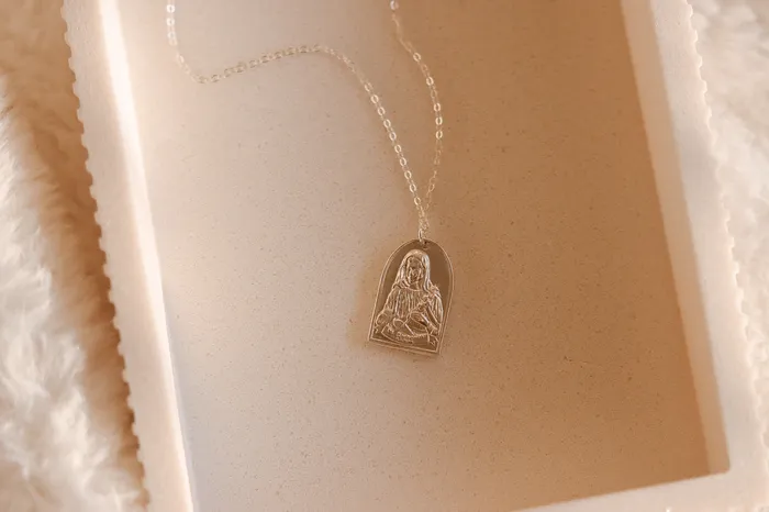 TheLittleCatholic Necklaces St Catherine of Sweden Necklace in Sterling Silver