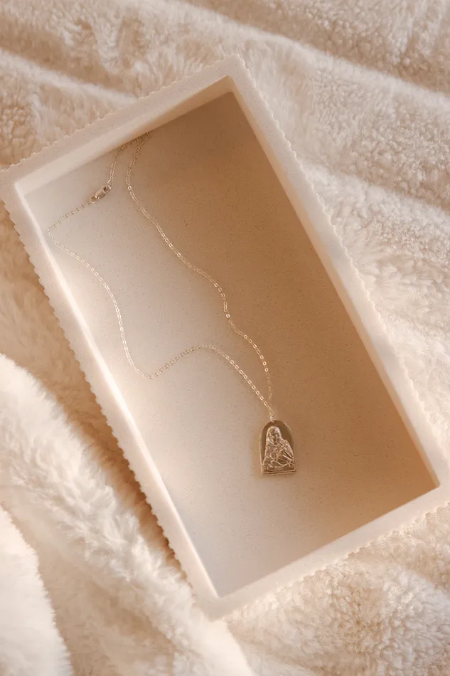 TheLittleCatholic Necklaces St Catherine of Sweden Necklace in Sterling Silver
