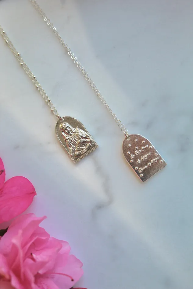 TheLittleCatholic Necklaces St Catherine of Sweden Necklace in Sterling Silver