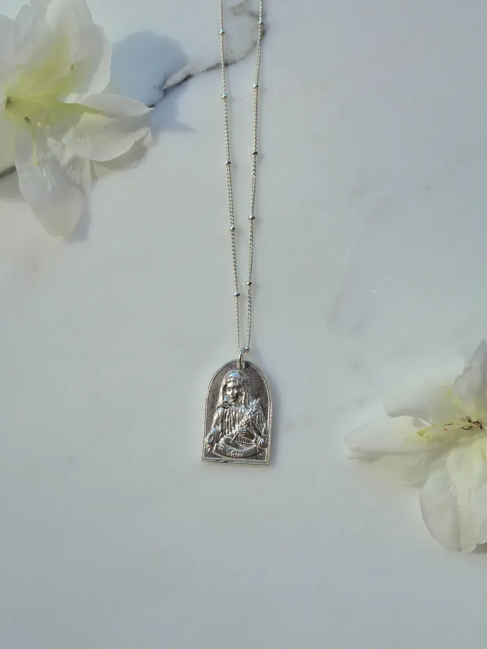 TheLittleCatholic Necklaces St Catherine of Sweden Necklace in Sterling Silver