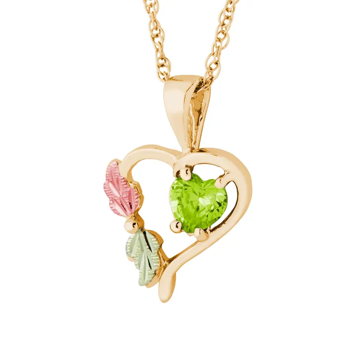 TR Jewelry Concepts Necklaces Landstroms Black Hills Gold August Heart Birthstone Pendant TR Jewelry Concepts Necklaces Landstroms Black Hills Gold August Heart Birthstone Pendant