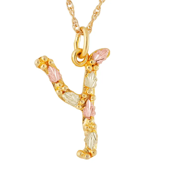 TR Jewelry Concepts Necklaces Landstroms Black Hills Gold Initial Pendant Y TR Jewelry Concepts Necklaces Landstroms Black Hills Gold Initial Pendant Y