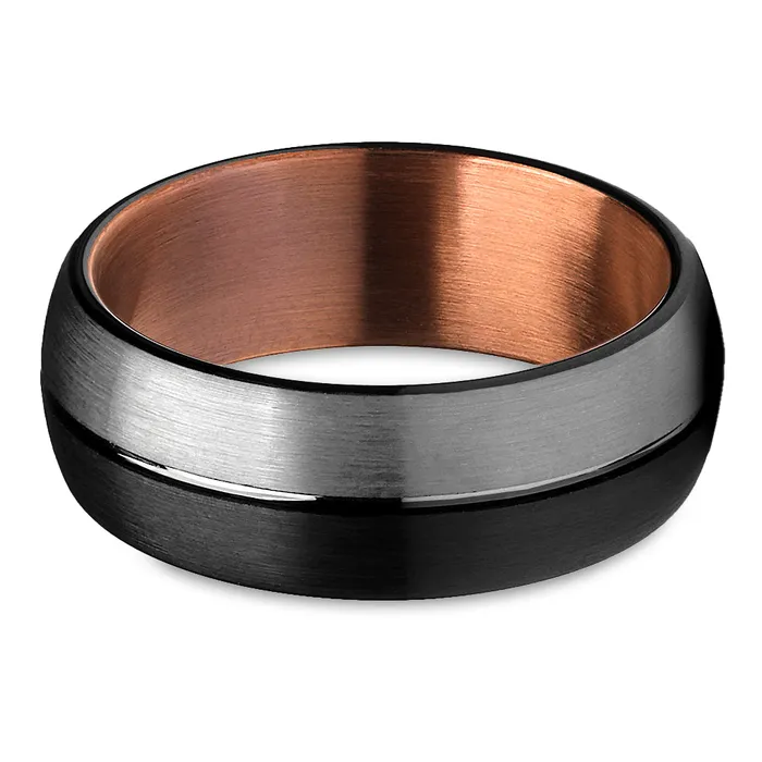 Tungsten Wedding Ring Espresso Wedding Ring Copper Ring Tungsten Black Ring Clean Casting Jewelry Rings