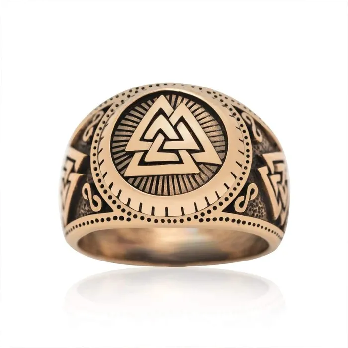 Valhalla Vikings Rings Viking Ring Bronze Valknut