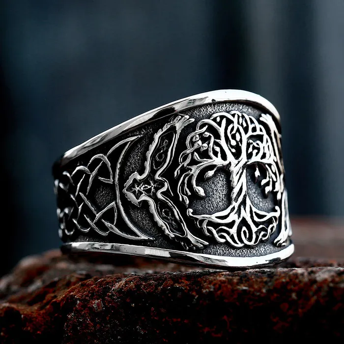 Valhalla Vikings Rings Viking Ring Tree of Life Knotwork