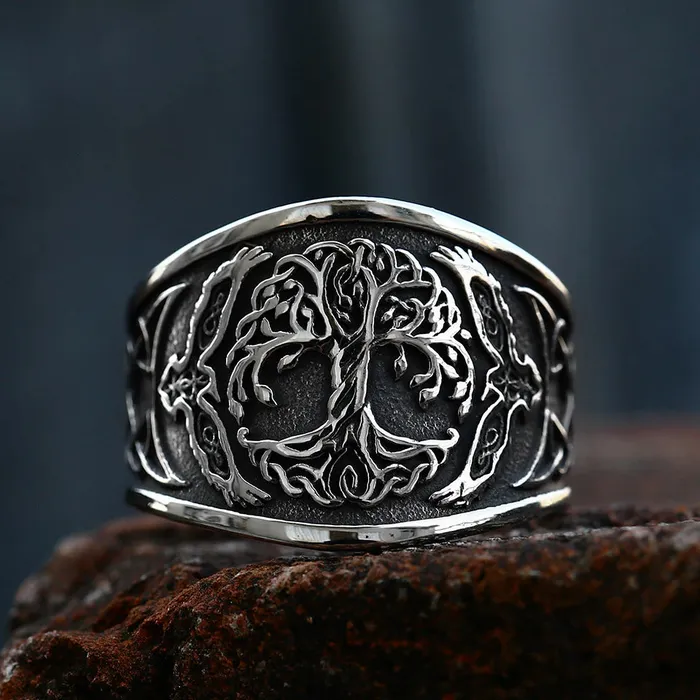 Valhalla Vikings Rings Viking Ring Tree of Life Knotwork