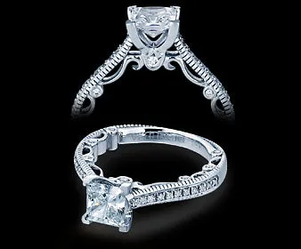 Verragio Paradiso Princess Diamond Engagement Ring Setting 025 CTW International Diamond Center Rings