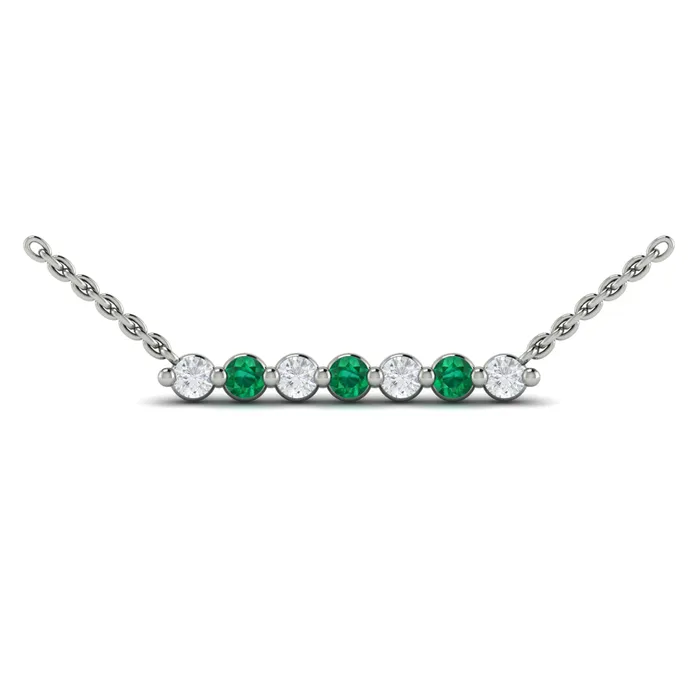 Vlora Adella 14K Diamond Gemstone Bar Necklace Diamond 028CTW Gemstone 026029CTW International Diamond Center Necklaces Vlora Adella 14K Diamond Gemstone Bar Necklace Diamond 028CTW Gemstone 026029CTW International Diamond Center Necklaces