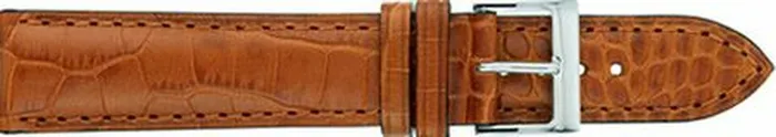 Watches Louisiana Alligator Embossed Tan 684 Leather Watch Strap Watch Strap